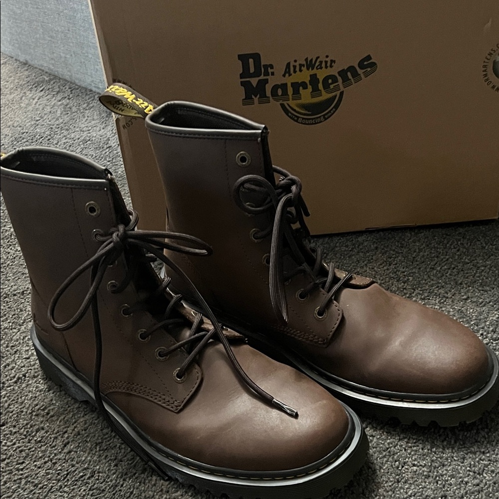Dr. Martens Dark Brown Men's Boots. Worn once.
